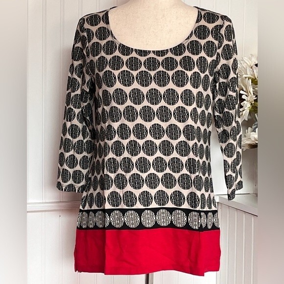 Chico’s Multicolor Polka Dot Blouse – Size 0 - Picture 1 of 6